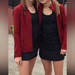 lululemon  Crimson Red Jacket Lightweight Sleek Design